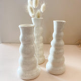 Speckled Creamy Wave Bud Vase (13cm)