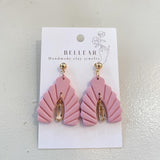 Arch Charm Earrings - Dusky Pink