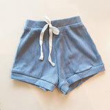 Ribbed  Blue Shorts