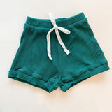 Ribbed Green Shorts