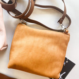 Tan Lily Purse with Leather Strap
