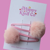 Baby Pink Fluff Clips