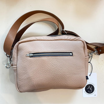Taupe Leather Bag - Eve