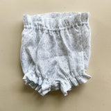 Paperbag Bloomers - White Blue Flower