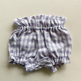 Paperbag bloomers - Lilac gingham