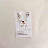 Aquamarine + Freshwater Pearl Sterling Silver Earrings