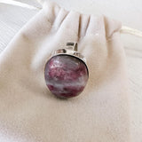 Rubellite (Big) Sterling Silver Ring - Made in NZ