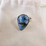 Owhyee Blue Opal Ring - Made in NZ