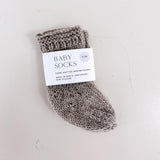 Hand Knitted Merino Blend Socks - Brown