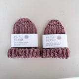 Hand Knitted Merino Blend Prem Beanie - Pink