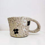 Black Daisy Handmade Mug