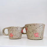 Mini Pink Daisy Handmade Mug