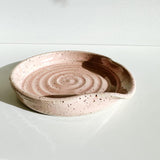 Handmade Pottery Spoon Rest- Dusty Pink