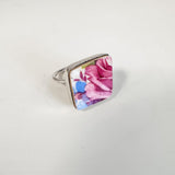 Porcelain China Bright Sterling Silver Ring - Made in NZ