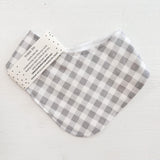 Grey + White Checkered Dribble Bib