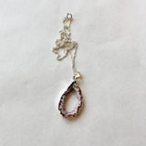 Oco Geode Slice Pendent with Sterling Silver Chain #5