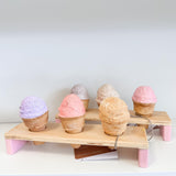 Ice Cream Stand with Ice Cream Cones Pink Stand