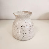 Speckled White Bud Vase Frill Large