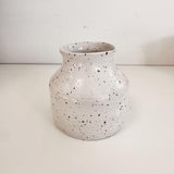 Speckled White Bud Vase Squat Small