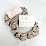 Handmade Crochet Scrunchie - Brown