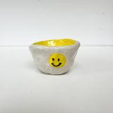 Handmade Pinch Pot Yellow Smiley Face
