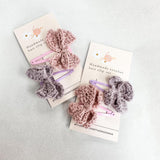 Handmade Crochet Clips - Pink/Purple