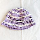 Pēpi pōtae (Crochet  Baby Hat) - Lilac/ White