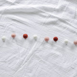 Ball Garland - White/Red/Blush Pink