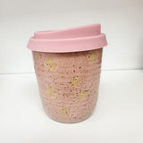 Handmade Keep Cup Regular- Pink Daises
