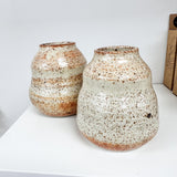 Speckled Brown Large  Bud Vases