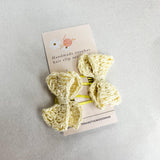Handmade Crochet Clips  - Yellow