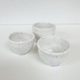Glazed White Speckled Small Relish  Bowls