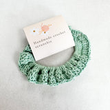 Handmade Crochet Scrunchie - Green