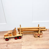 Wooden Truck with Logs
