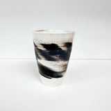 Speckled White Tumbler with Chocolate Swirls
