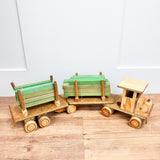 Wooden Truck and Trailers with Logs