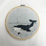 Whale Embroidery Hoop