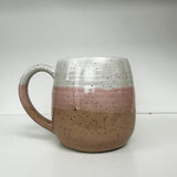 Handmade Round Pottery Mug - Sunset Pink