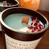 Small Coconut Wax Candle - Sandalwood & Rose