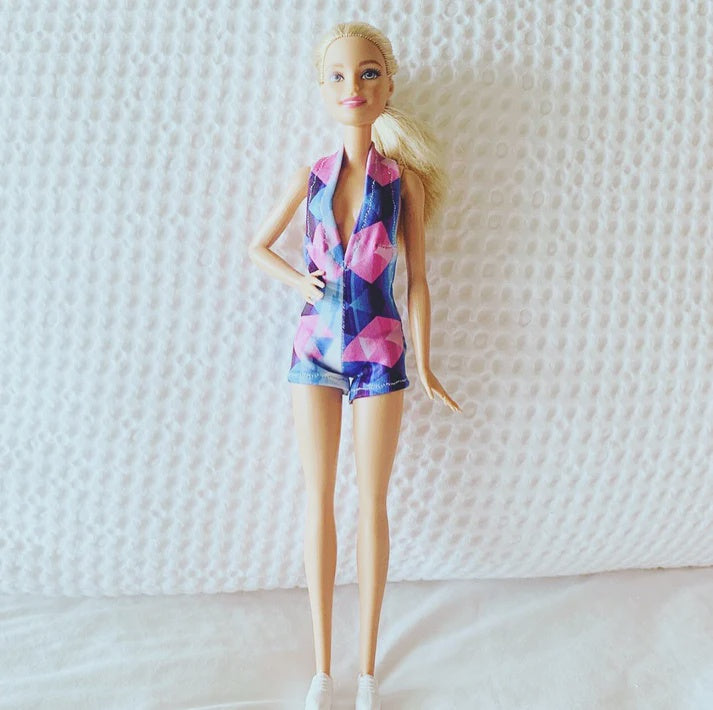 Barbie Swimsuit (Pink & Blue) Gather + You