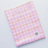NEW Book Sleeve- Pink Plaid
