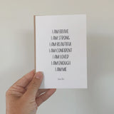 'I am brave' Greeting Card