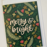 Merry + Bright Christmas Card