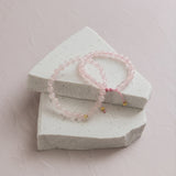 Mum & Me - Love Bracelet Set (Rose Quartz)