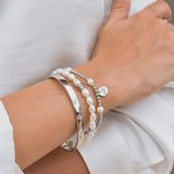 Estella Solid Sterling Silver Bangle 10yo+