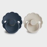 Frigg Daisy Pacifier Silicone or Rubber - Dark Navy/Cream