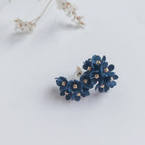 Flower Hoops - Navy