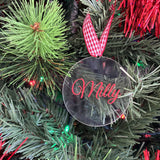 Acrylic Personalised Bauble - Red