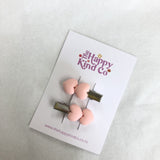 Pastel Pink Double Heart Clip