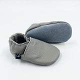 Grey Soft Sole Leather Shoes